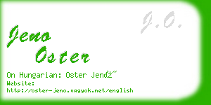 jeno oster business card